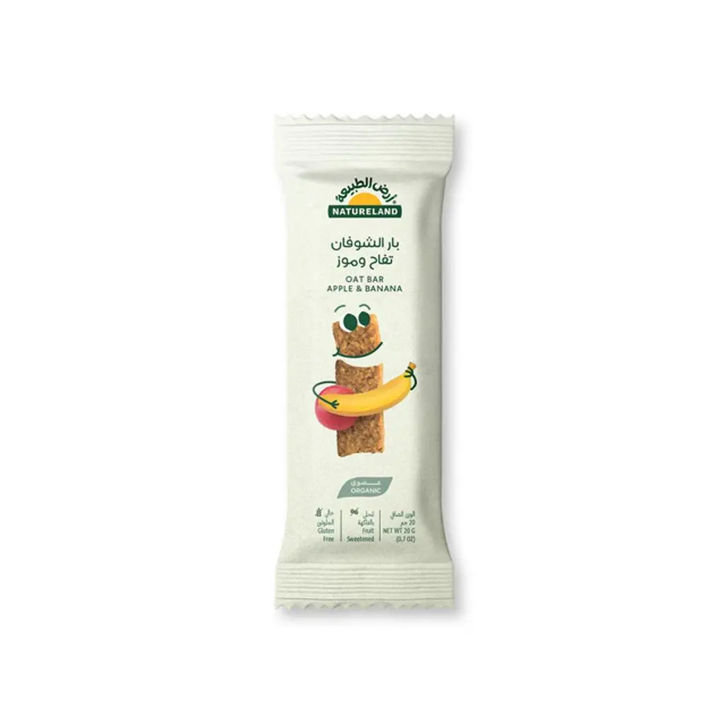 بار الشوفان - تفاح وموز عضوي